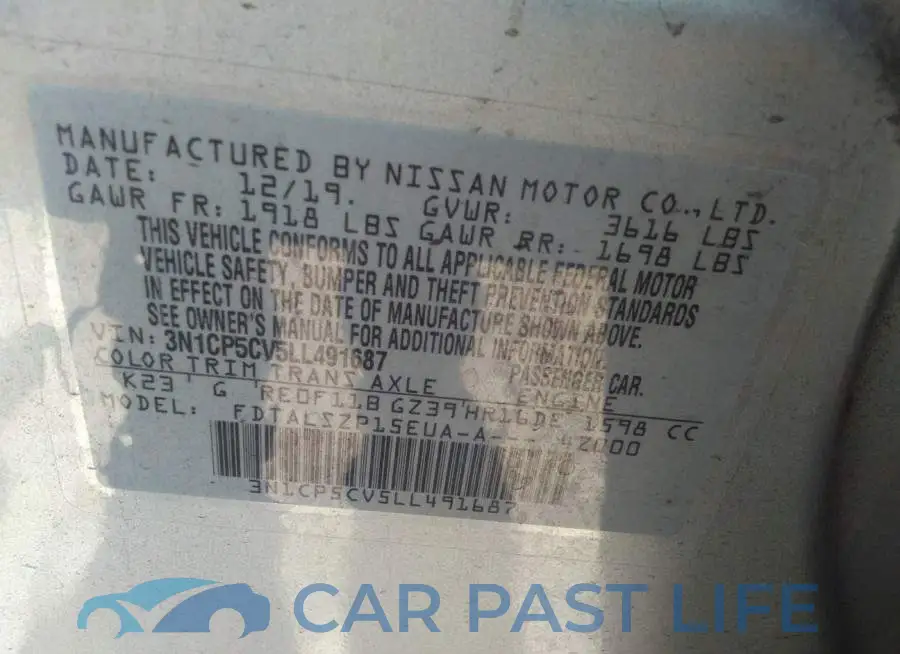 3N1CP5CV5LL491687# 9