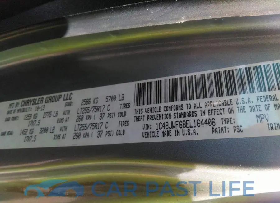1C4BJWFG8EL164406# 9