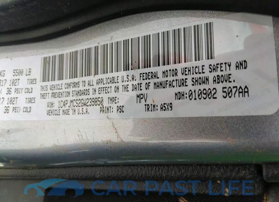 1C4PJMCS2GW239850# 9