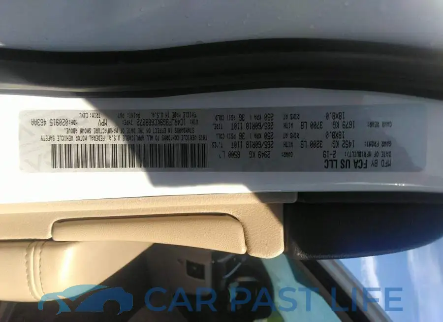 1C4RJFBG9KC688972# 9