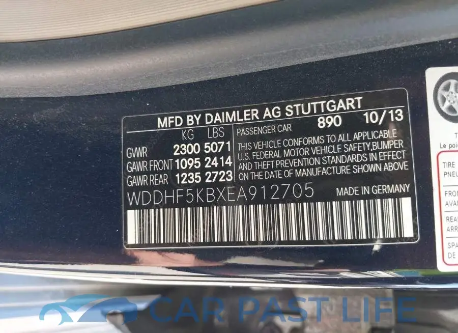 WDDHF5KBXEA912705# 9