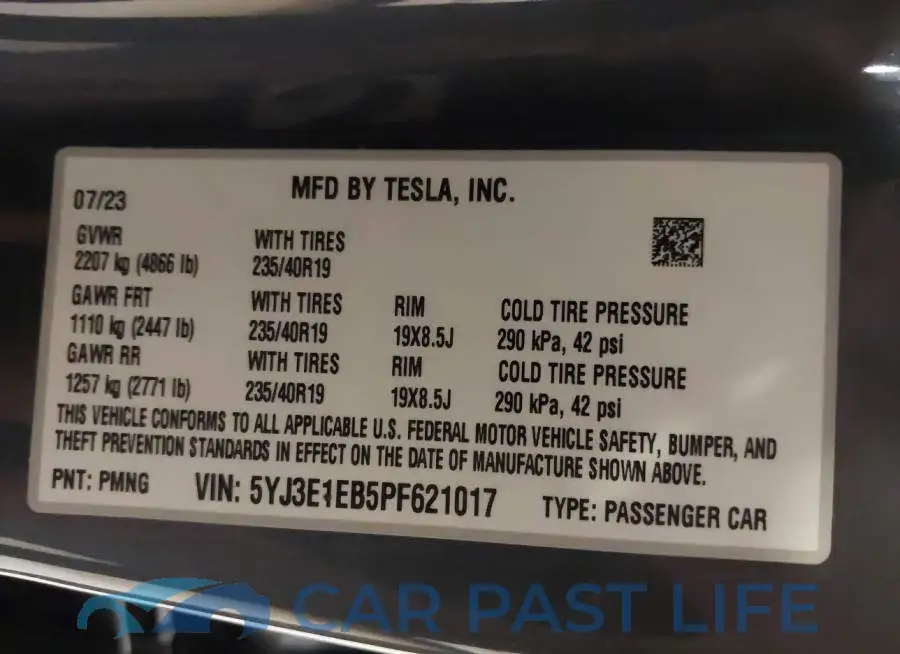 5YJ3E1EB5PF621017# 9