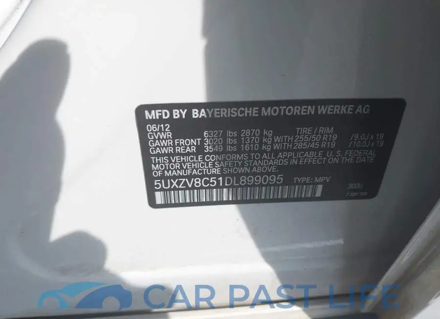 5UXZV8C51DL899095# 9