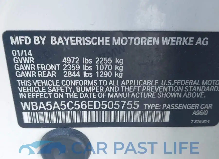 WBA5A5C56ED505755# 9