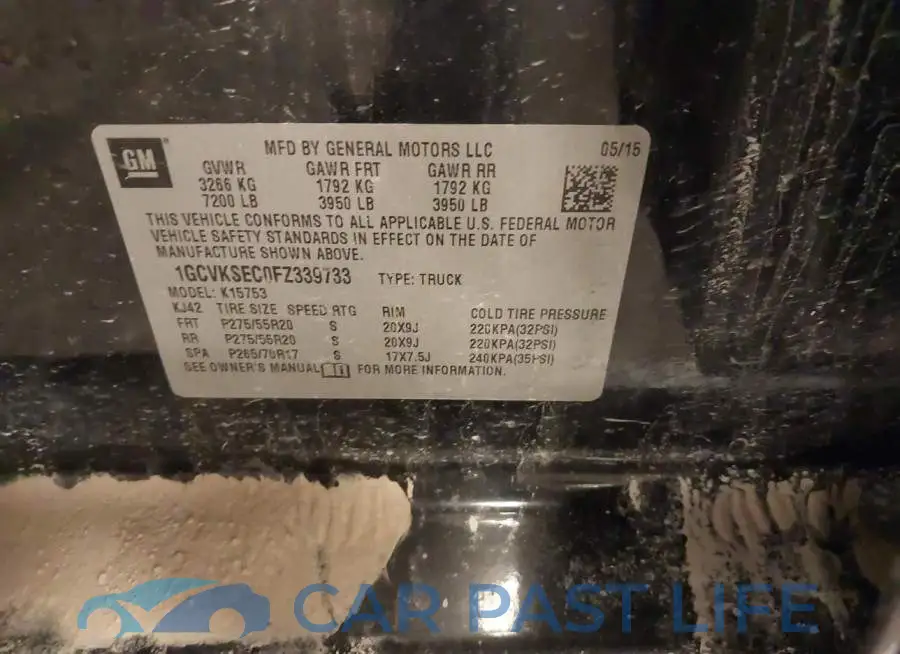 1GCVKSEC0FZ339733# 9