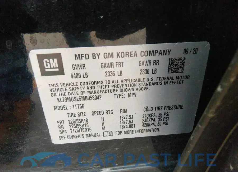KL79MUSL5MB058042# 9