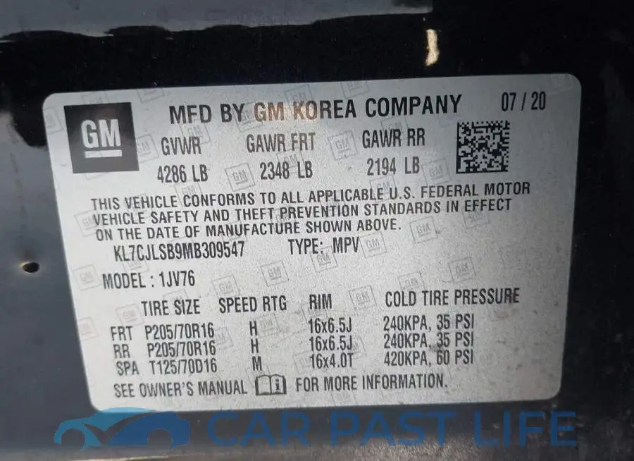 KL7CJLSB9MB309547# 9