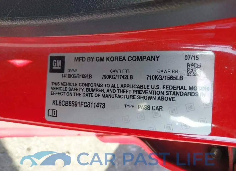 KL8CB6S91FC811473# 9