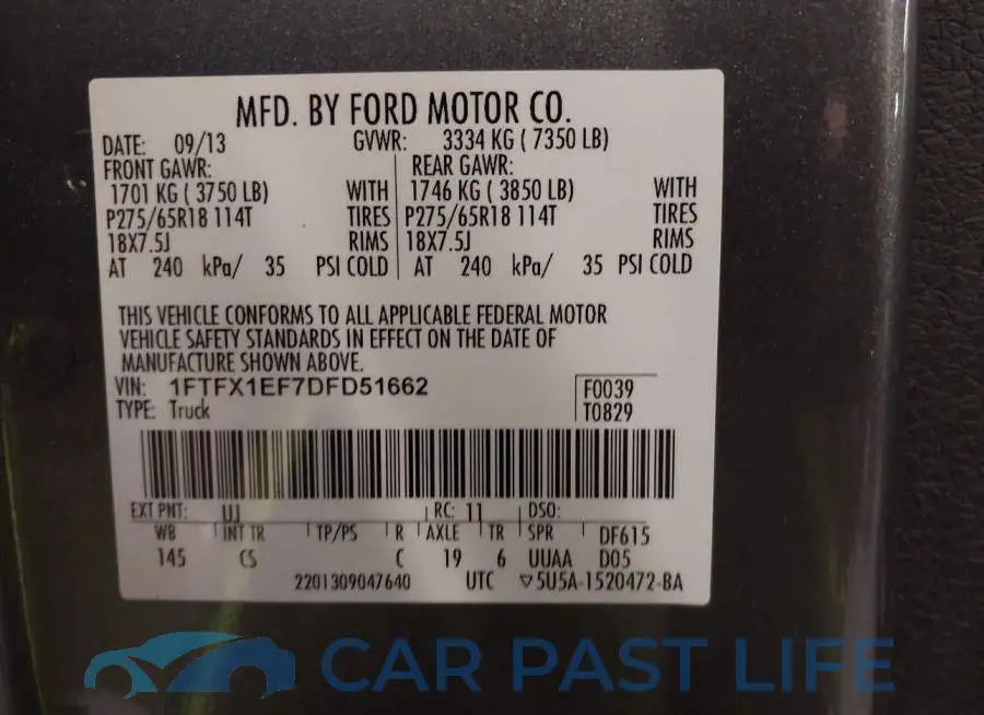 1FTFX1EF7DFD51662# 9