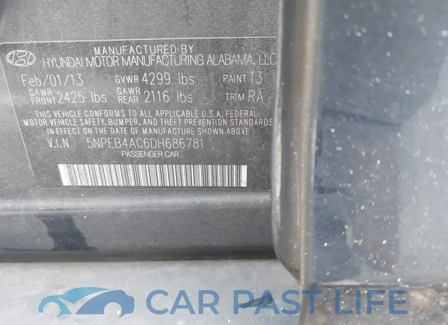 5NPEB4AC6DH686781# 9