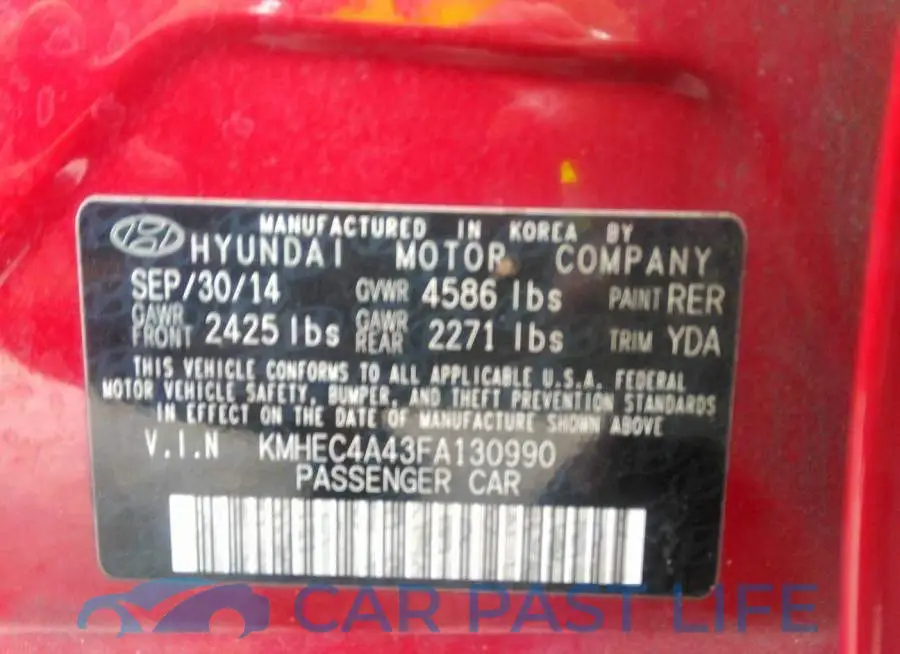 KMHEC4A43FA130990# 9