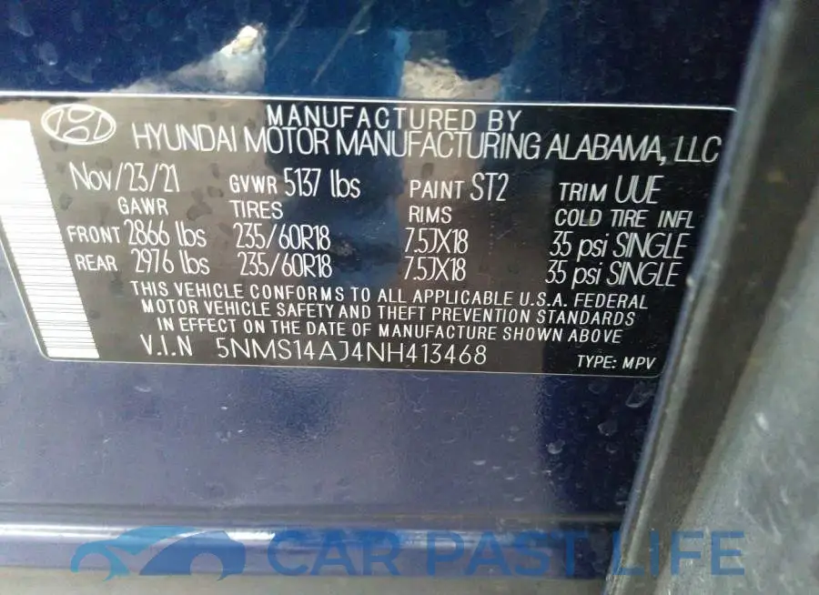 5NMS14AJ4NH413468# 9