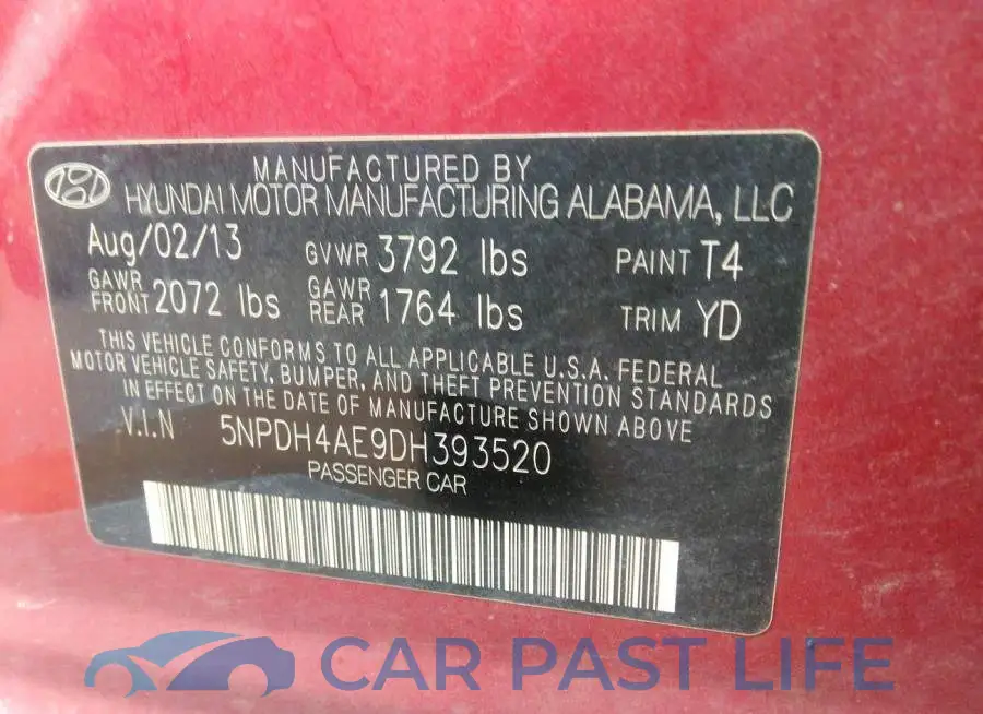 5NPDH4AE9DH393520# 9