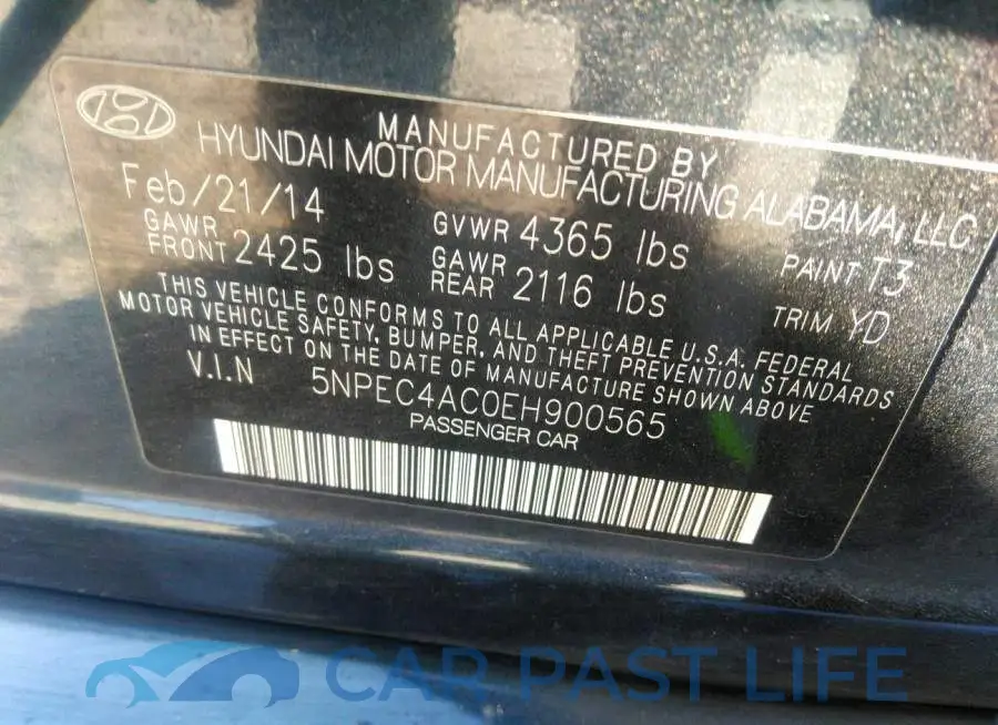 5NPEC4AC0EH900565# 9