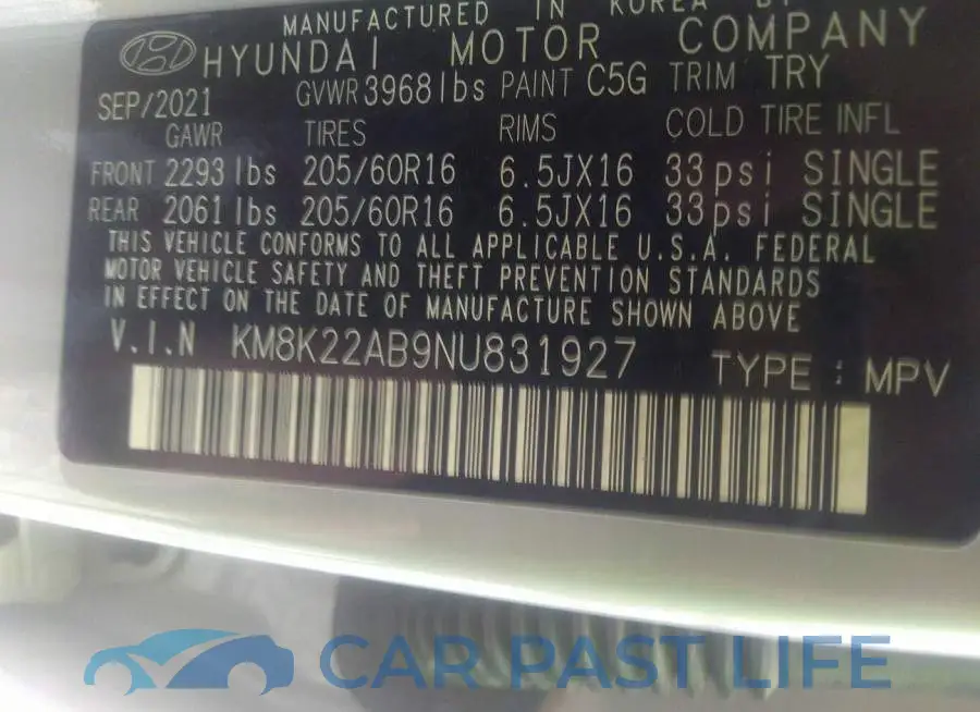 KM8K22AB9NU831927# 9