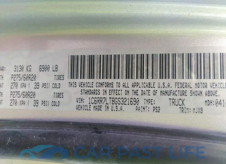 1C6RR7LT8GS321690# 9