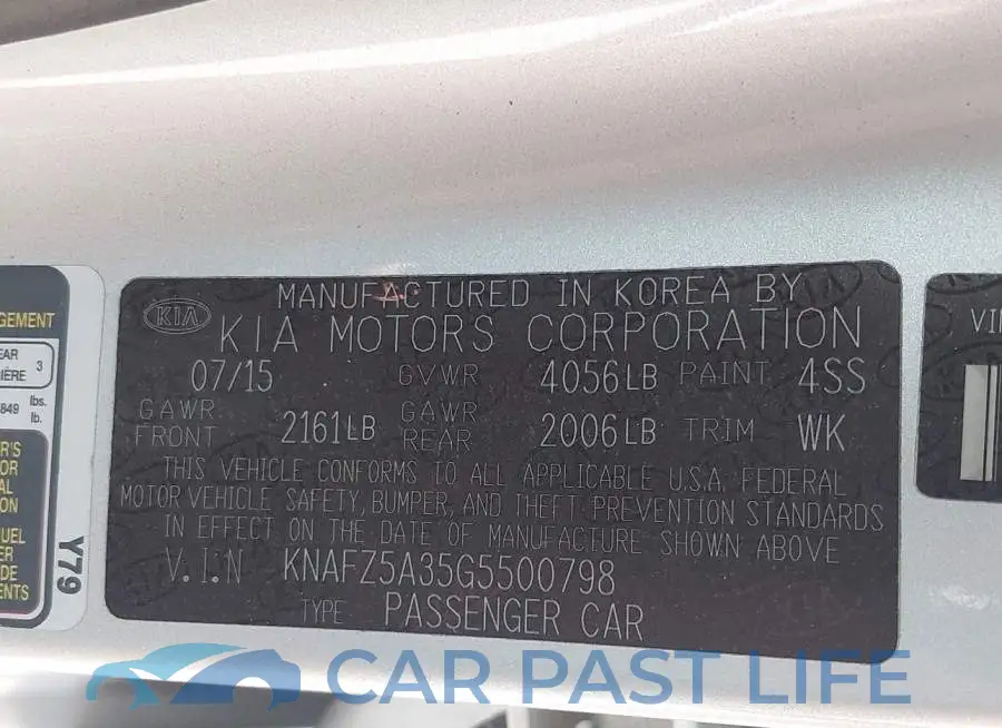 KNAFZ5A35G5500798# 9
