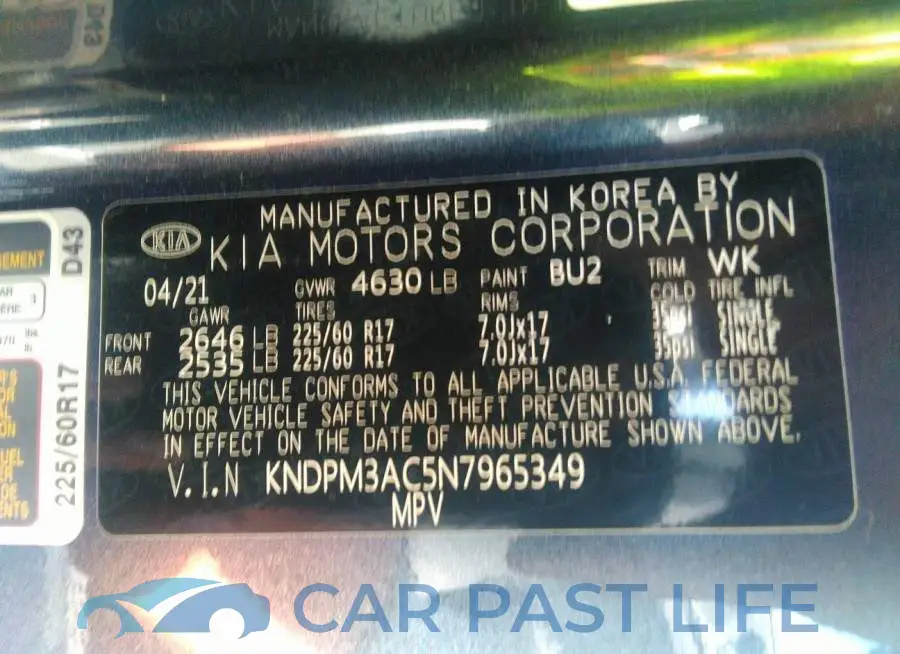 KNDPM3AC5N7965349# 9