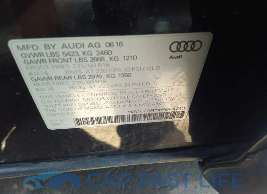 WA1C2AFP9HA004243# 9