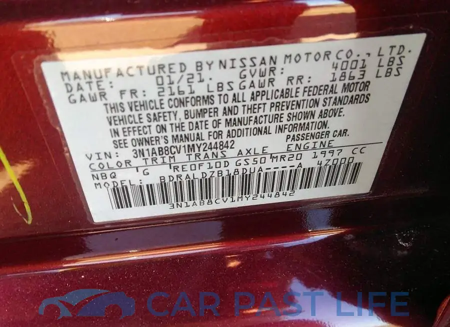3N1AB8CV1MY244842# 9