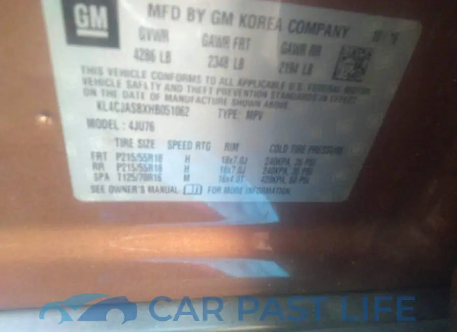 KL4CJASBXHB051062# 9