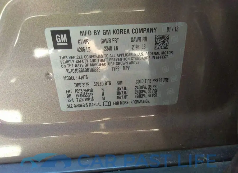 KL4CJDSB4DB100526# 9