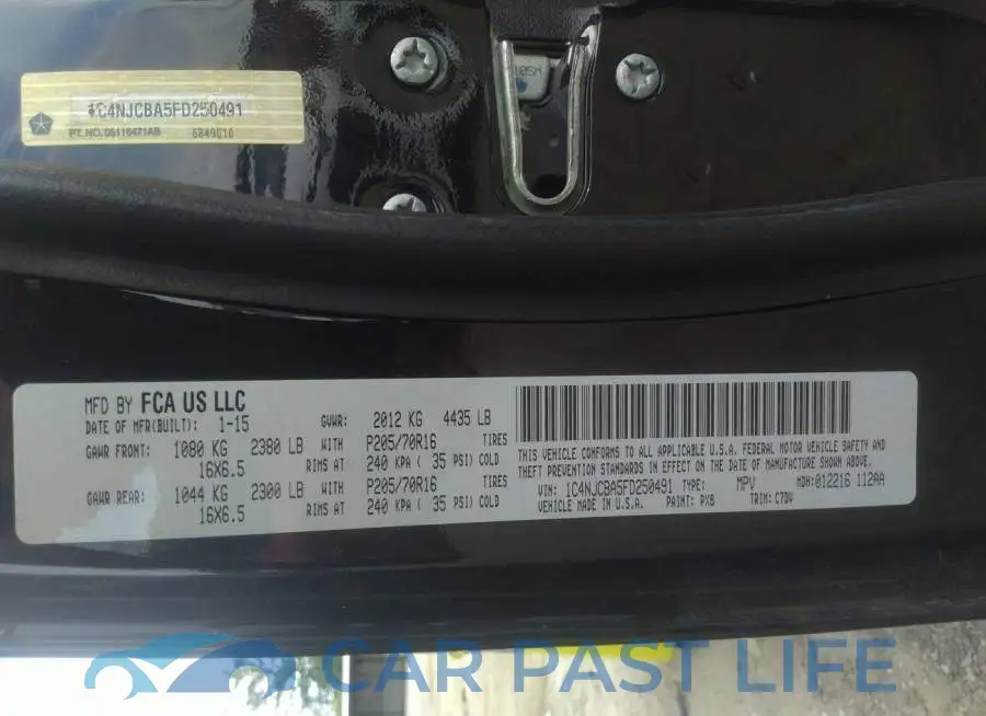 1C4NJCBA5FD250491# 9