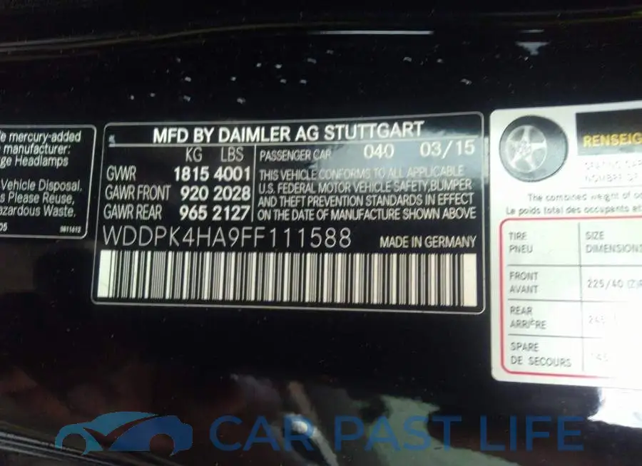 WDDPK4HA9FF111588# 9