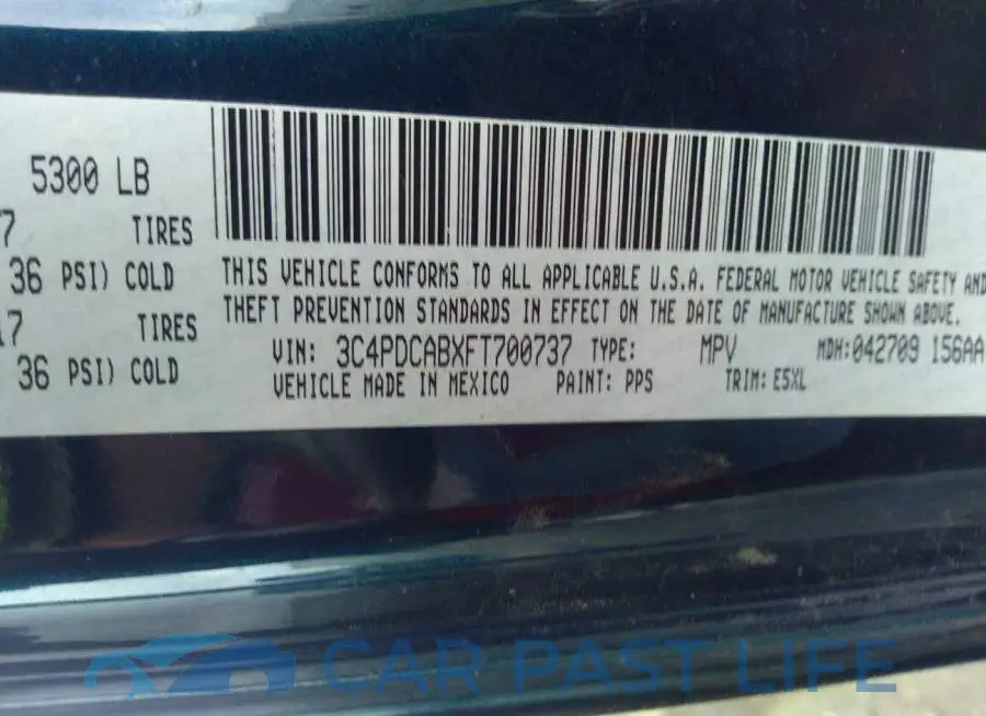 3C4PDCABXFT700737# 9