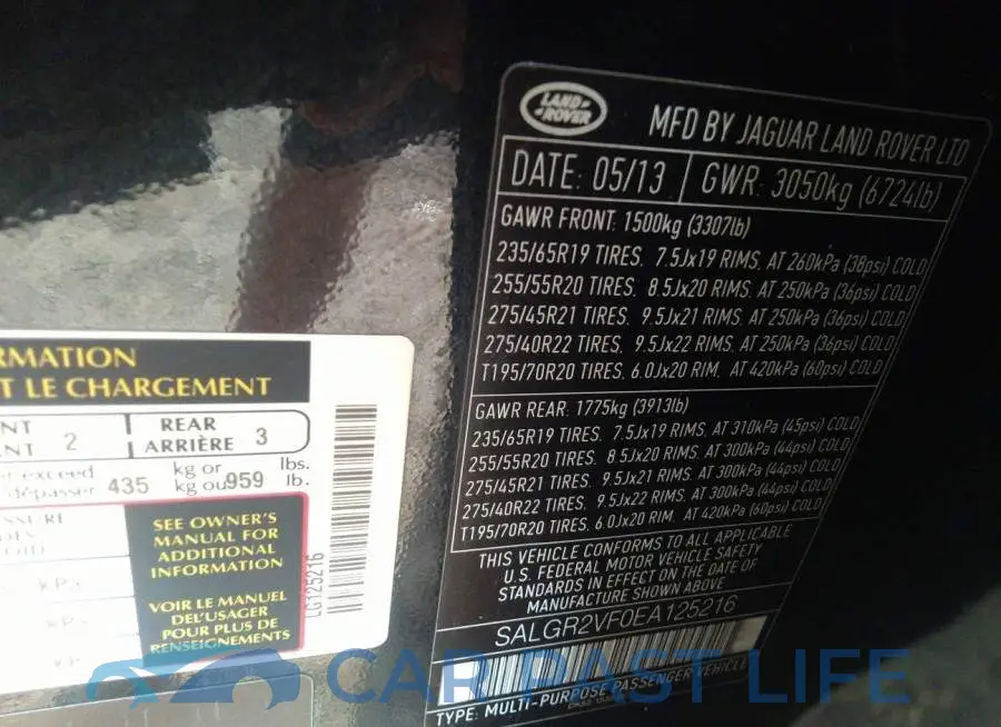 SALGR2VF0EA125216# 9