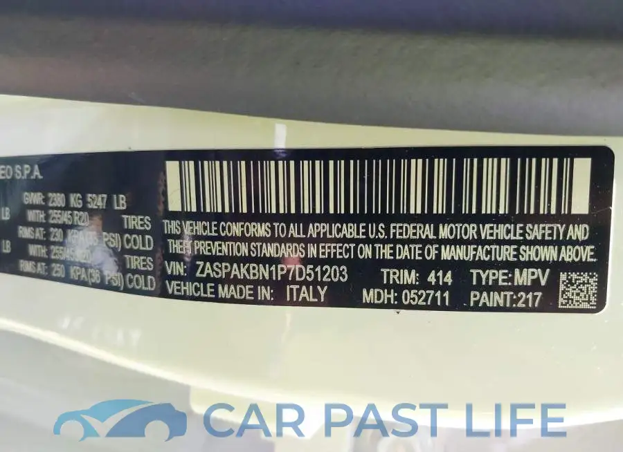 ZASPAKBN1P7D51203# 9