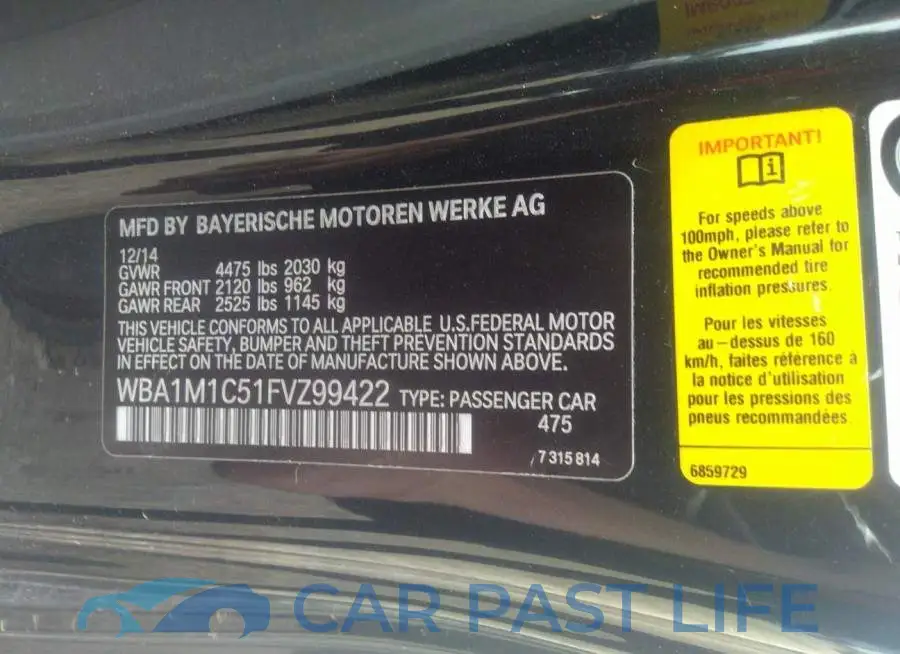 WBA1M1C51FVZ99422# 9