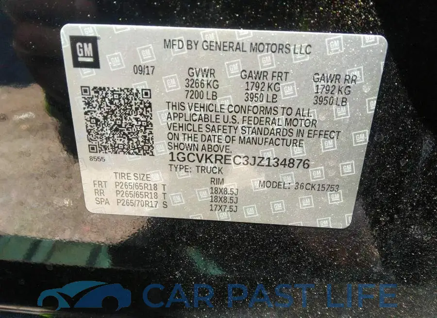 1GCVKREC3JZ134876# 9