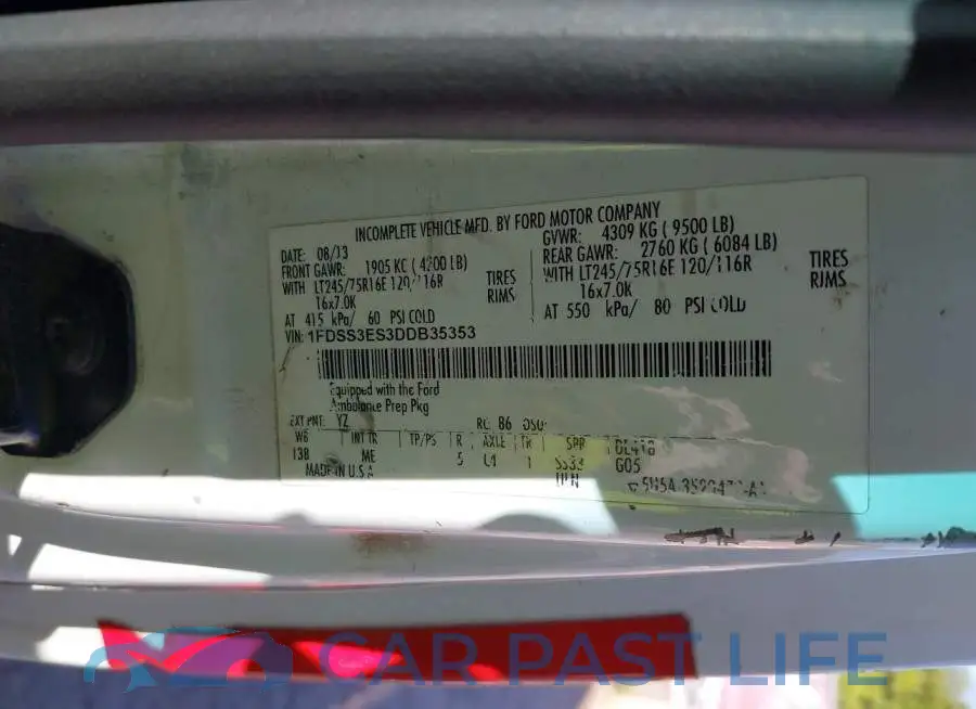 1FDSS3ES3DDB35353# 9
