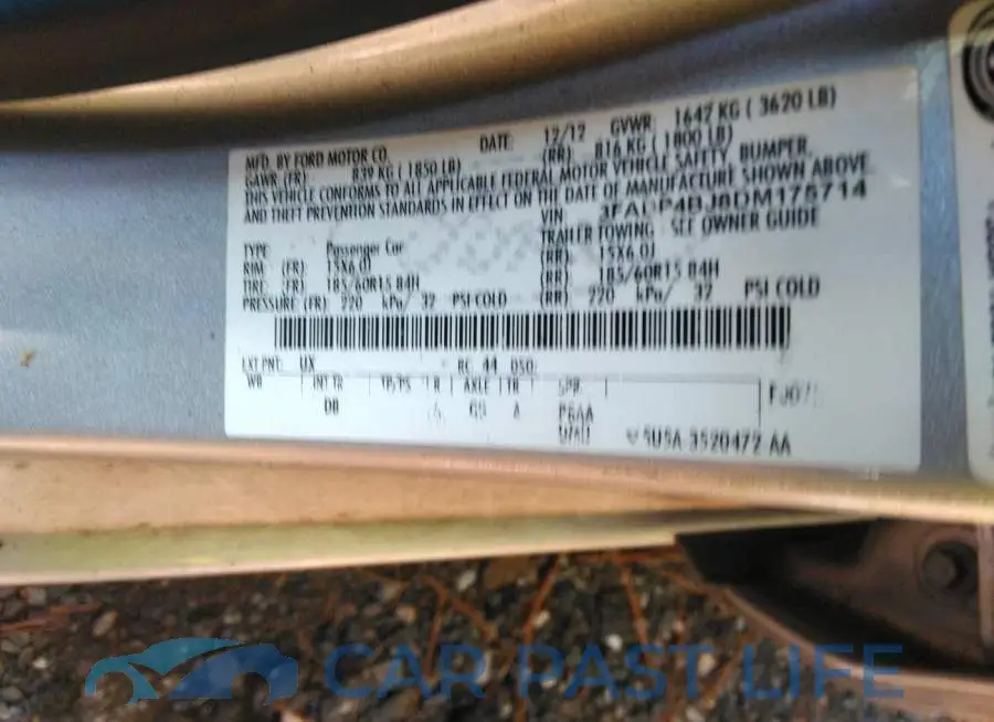3FADP4BJ8DM175714# 9