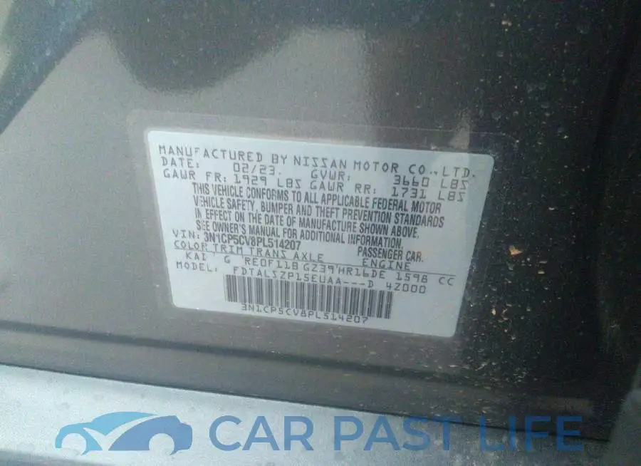 3N1CP5CV8PL514207# 9