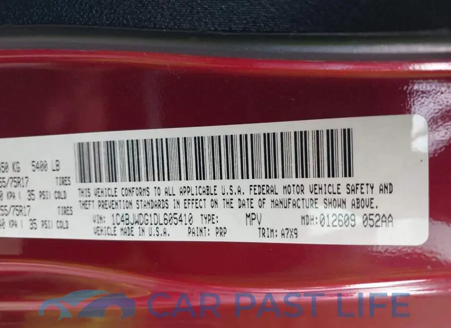 1C4BJWDG1DL605410# 9