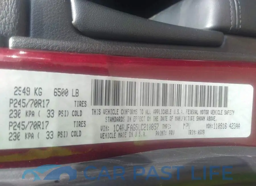 1C4RJFAG5LC210857# 9