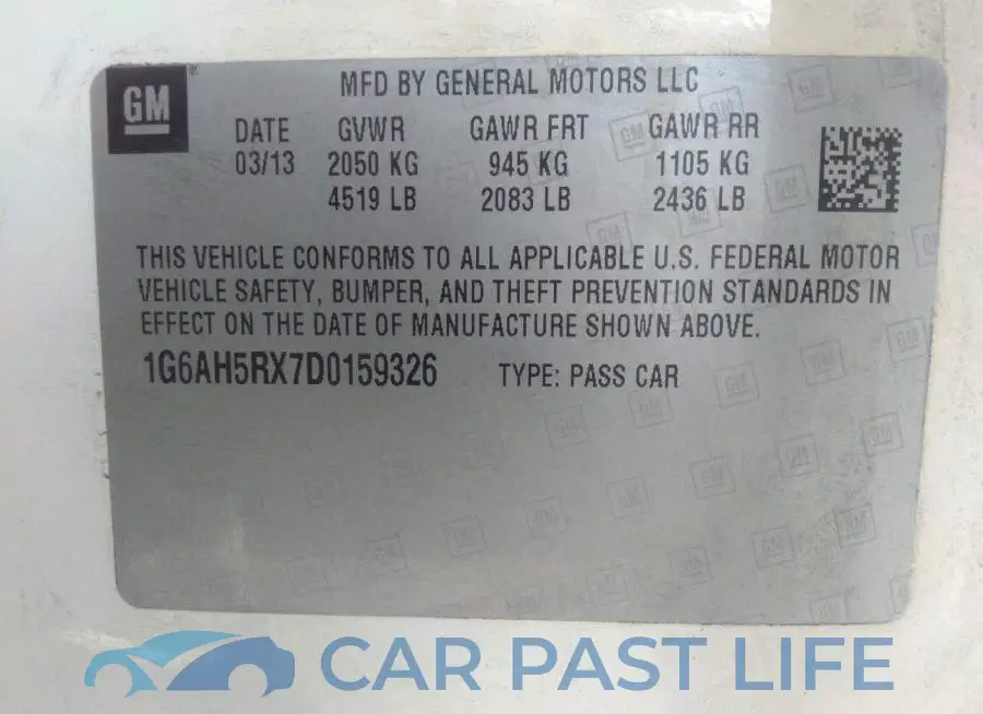 1G6AH5RX7D0159326# 9