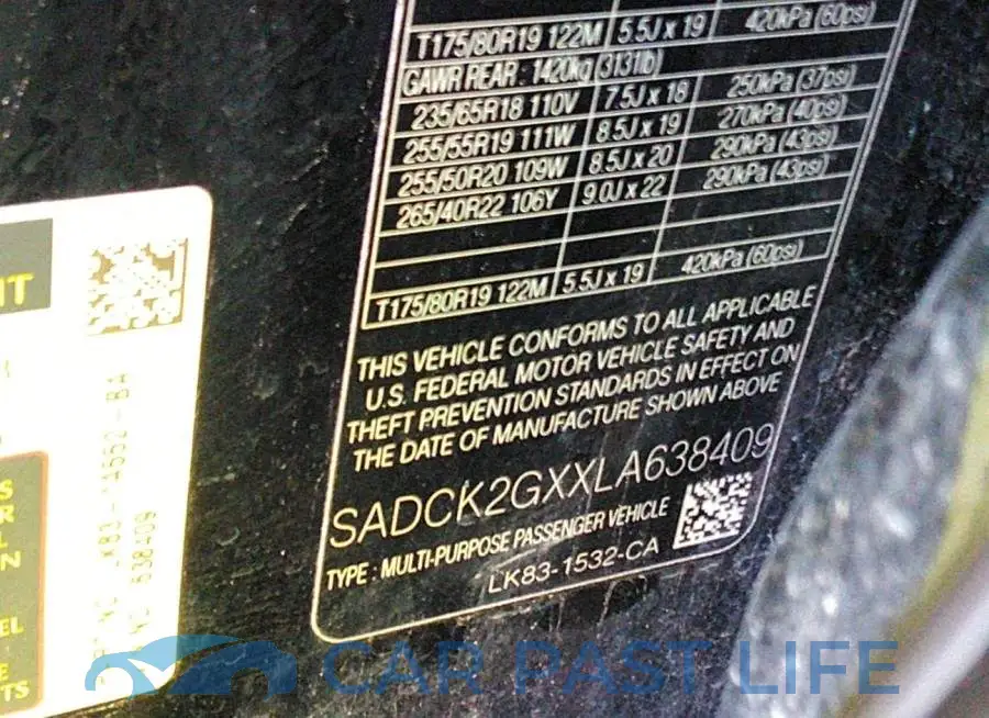 SADCK2GXXLA638409# 9