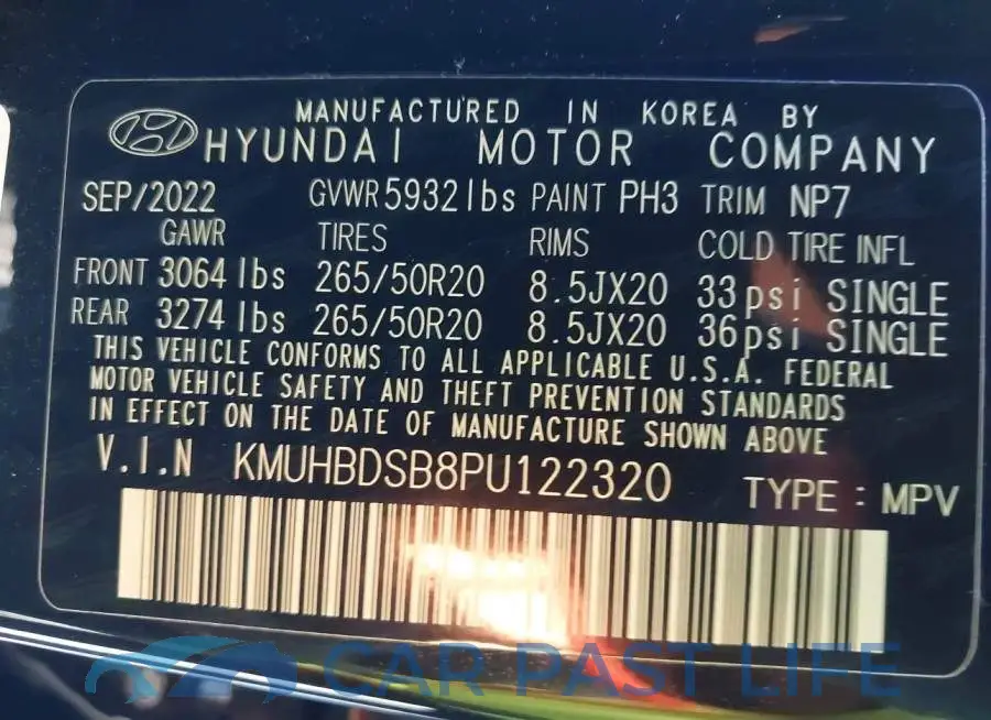 KMUHBDSB8PU122320# 9