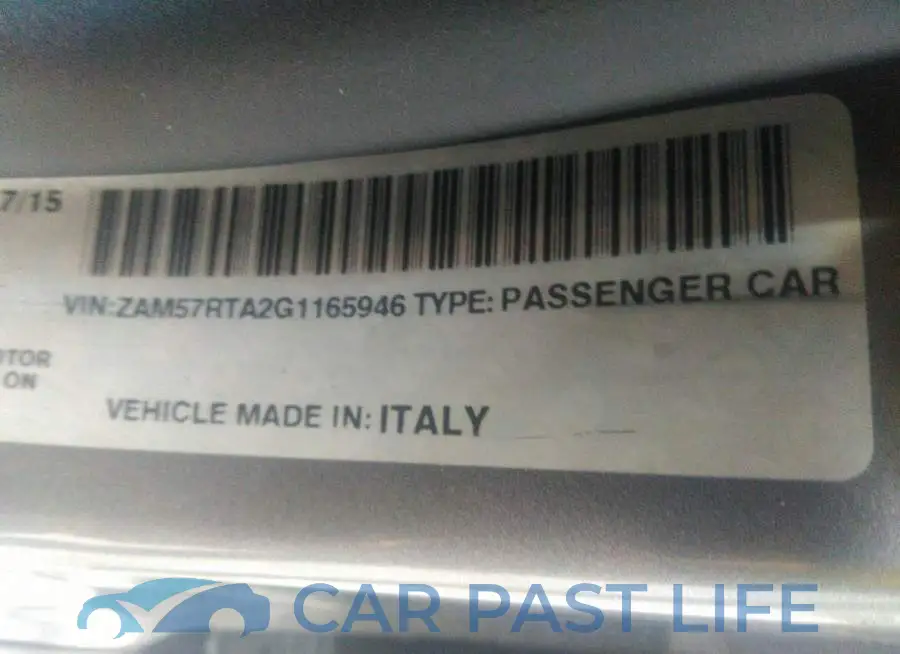 ZAM57RTA2G1165946# 9