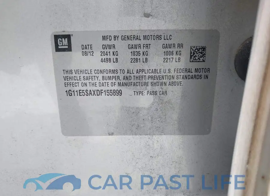 1G11E5SAXDF155899# 9