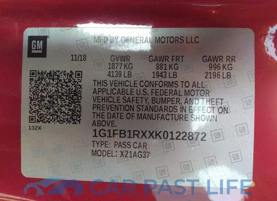 1G1FB1RXXK0122872# 9