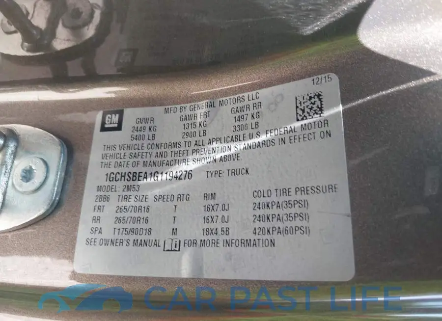1GCHSBEA1G1194276# 9