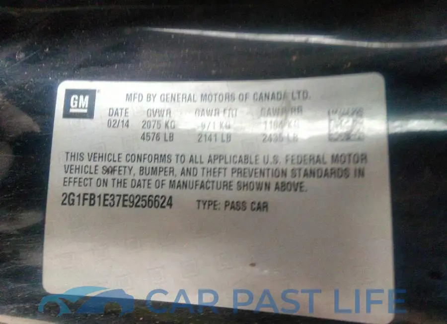 2G1FB1E37E9256624# 9