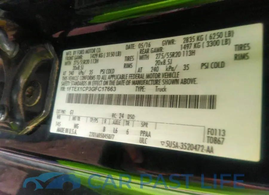 1FTEX1CP3GFC17663# 9