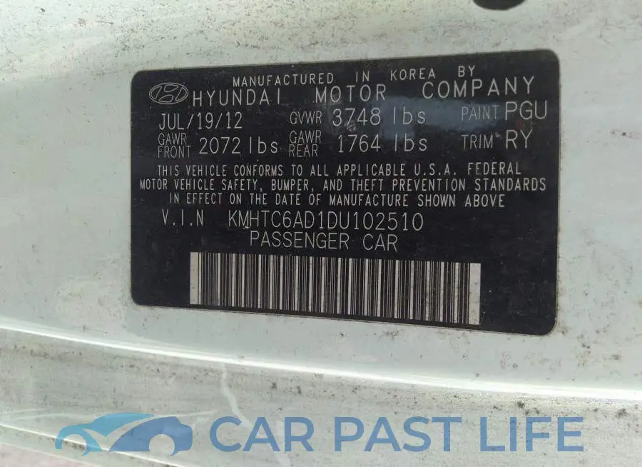 KMHTC6AD1DU102510# 9