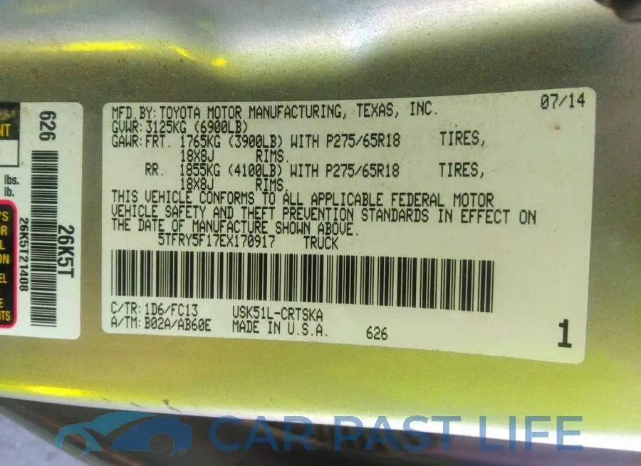 5TFRY5F17EX170917# 9