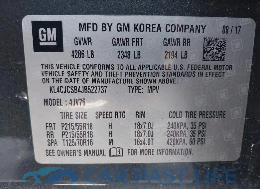 KL4CJCSB4JB522737# 9